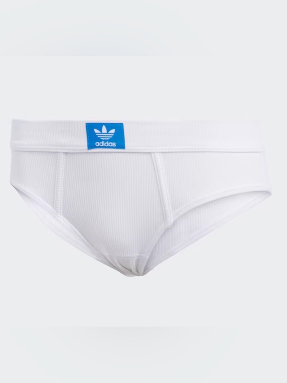 adidas ADICOLOR FLEX RIBBED COTTON BIKINI PANTS Underwear, White, NWT, Large - Picture 2 of 7